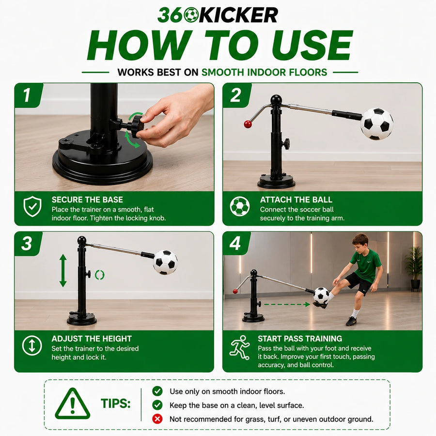 Ball returning fast on the 360Kicker